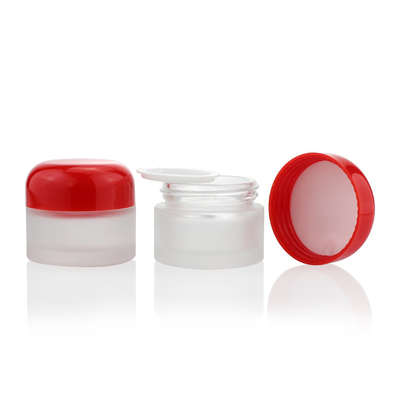 Frosted Glass Jar Mini Eye Cream Container Packaging 15g 15ml Round Glass Jar