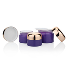 Custom Eye Cream Packaging Jar Glass 30ml Purple Cream Glass Jar For Cosmetic