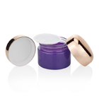 Custom Eye Cream Packaging Jar Glass 30ml Purple Cream Glass Jar For Cosmetic