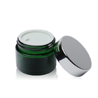 Empty Round Green Glass Cosmetic Cream Jars 20g 30g With Screw Lid