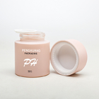 Cosmetic Glass Cream Jar Container Pink Custom Deep Mouth Face Cream Jars 30g 50g
