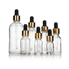 Gold Sliver White Black Dropper Oil Glass Bottle Transparent 5ml For Personal Care