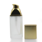 Clear Frosted 30ml Liquid Foundation Bottles FDA Certified With Gold Cover Cap