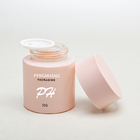 Cosmetic Glass Cream Jar Container Pink 30g 50g Custom Deep Mouth