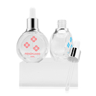 Skincare Glass Round Serum Dropper Bottles 1oz 2oz Clear Bottle 30ml