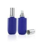 Cosmetic 45ml Blue Glass Lotion Bottle Skin Care Cream Jar Makeup Set