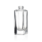Cosmetic Packaging Empty Foundation Glass Bottle Square Clear Frosted F143 30ml