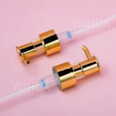 PET Plastic Cylindrical Cosmetic Shampoo Pump Bottle Gold Collar Pump 130/150ml