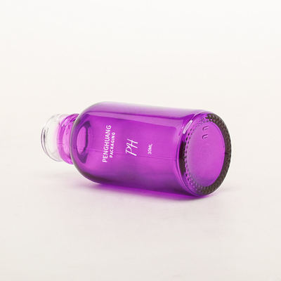 30ml Amber Boston Bottle White Pump Sprayer Glass Essential Oil Bottle