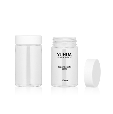 210ml PET Plastic Packaging Bottles Empty Capsule Pill Container With White Screw Cap