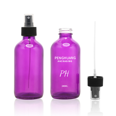 60ml 120ml 240ml Purple Boston Bottle 4oz 2oz Essential Oil Glass Dropper Bottle