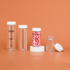 cylindrical Plastic Bottle Pet Material With White Cap Empty PET Plastic Bottle