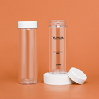 cylindrical Plastic Bottle Pet Material With White Cap Empty PET Plastic Bottle