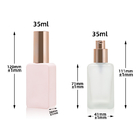 30ML Empty Foundation Glass Bottle Square Clear Frosted Cosmetic Packaging