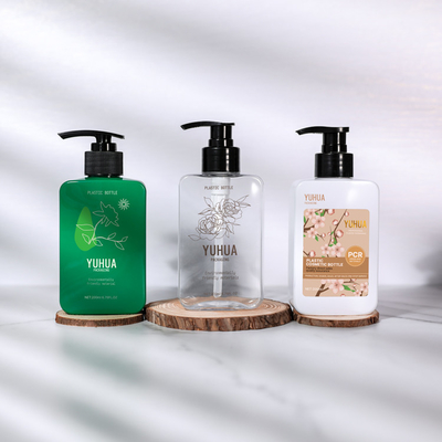 200ml Rectangular PET Bottle With Lotion Pump Customized Color