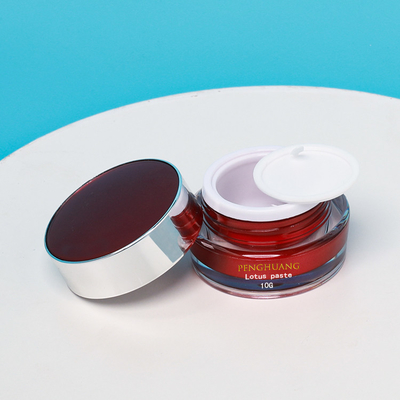 OEM 10g Acrylic Double Wall Jar With Cap Customizd Logo