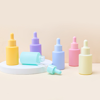Sky Blue Color Glass Serum Dropper Bottles Hair Oil Packaging 30ml
