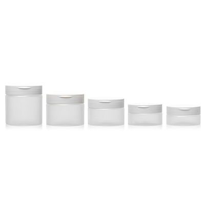 180g Custom Logo Wide Mouth Round Plastic Packaging Body Scrub Jar With Screw Cap