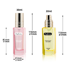 30ml Glass Lotion Pump Bottle Square Skin Care Cosmetic Serum Packaging