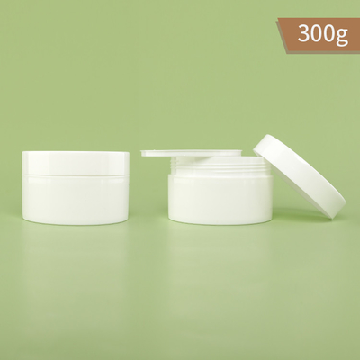 300g PP Plastic Jar Single Wall White Color Jar And Cap With Pp Gasket