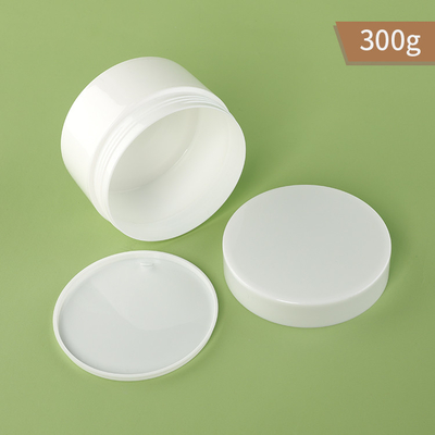 300g PP Plastic Jar Single Wall White Color Jar And Cap With Pp Gasket
