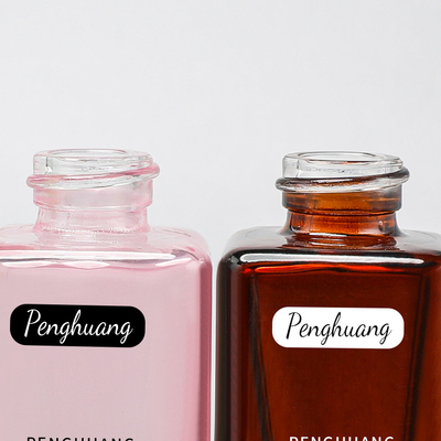 30ml Foundation Glass Bottle Colorful Golden Pump Painting Color Logo Design