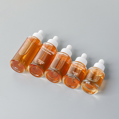 15ml 20ml 30ml 40ml 50ml Serum Dropper Bottle Oil Packaging Glass Round Shape