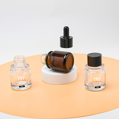 Skin Care Oil Packaging Glass Dropper Cap Bottle Mini Amber Color Customized