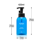 420ml Plastic Pump Bottle Sprayer PCR for Hand Washing Shampoo packaging