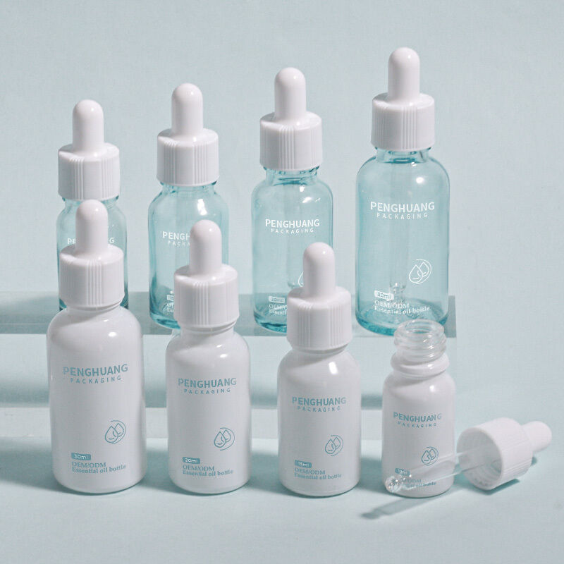 Glass Oil Dropper Glass Bottle Logo Custom Smooth Container Designed for Essential Oils Serums and Cosmetic Applications