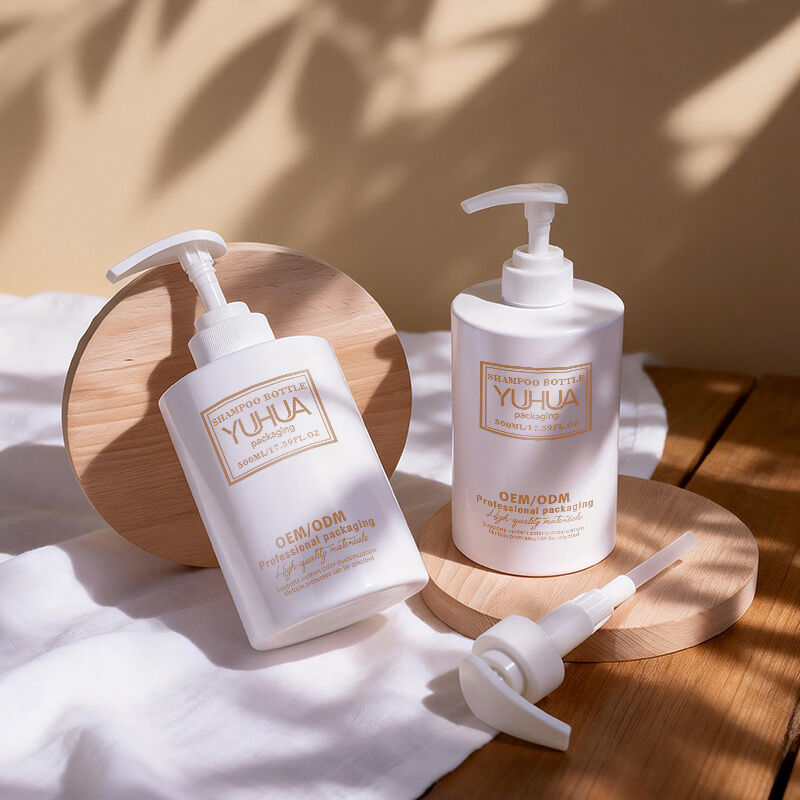 Lotion Plastic Packaging Bottles Round Type Customized Logo Containers for Personal Care Beauty and Health Product Packaging