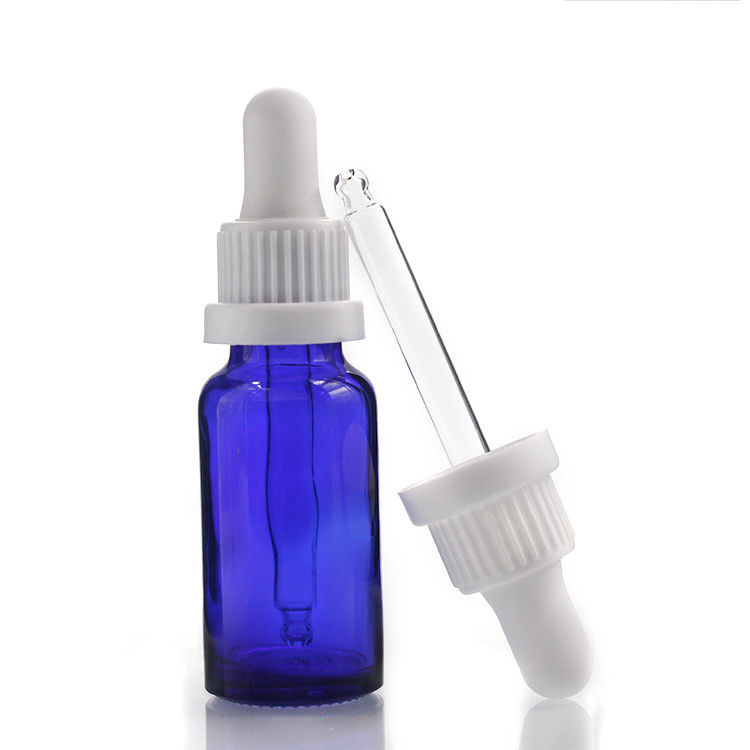 20ml Cosmetic Container Blue Essential Oil Glass Dropper Bottle Manufacturers