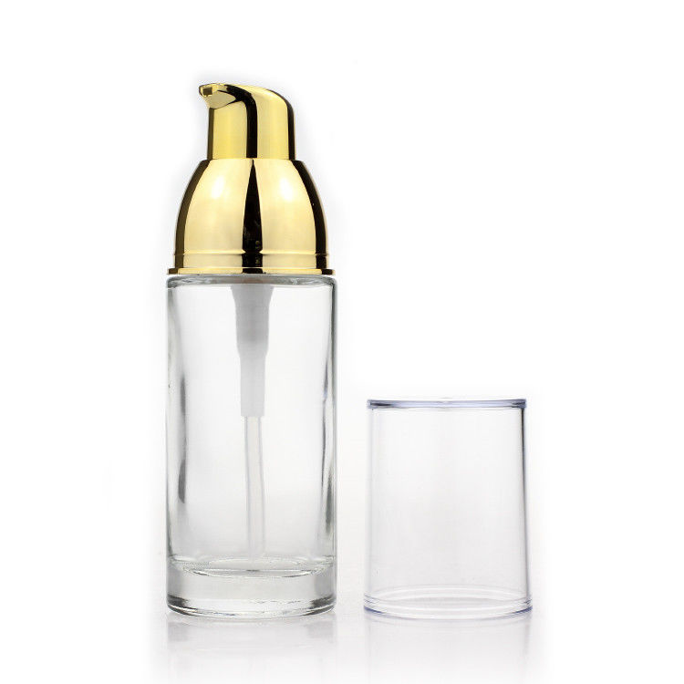30ml Luxury Liquid Foundation Packaging Pump Lotion Glass Bottle