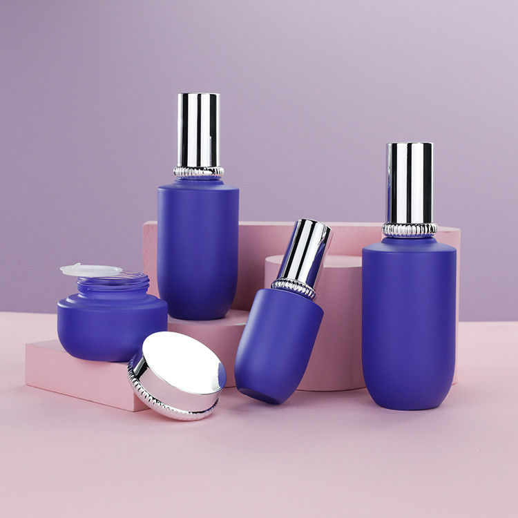 Custom Purple Empty Cosmetic Packaging 30ml-120ml Luxury Cosmetic Bottles