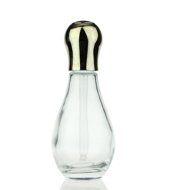 60ml Serum Dropper Bottles Unique Shape Glass Bottle For Serum With Gold Cap
