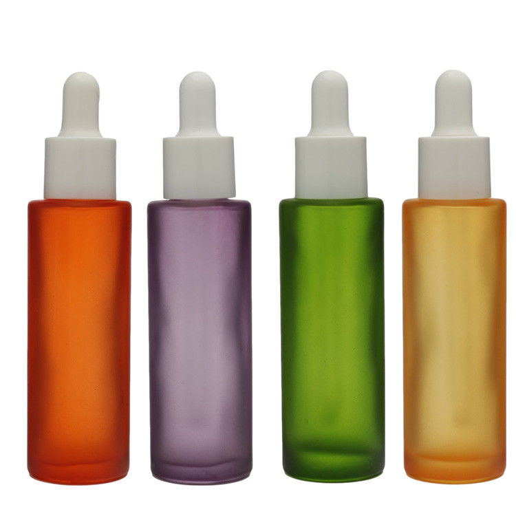 1.01OZ Glass Dropper Bottle Packaging Frosted For Hair Oil Custom Color