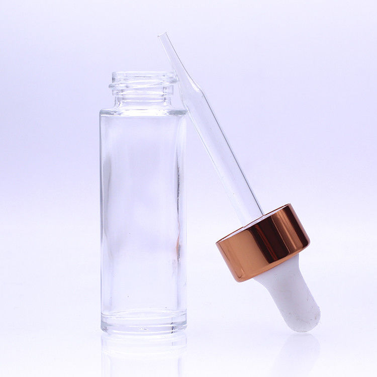 Portable Clear Glass 15ml 0.5oz Serum Dropper Bottles