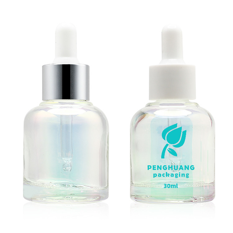 30ml Cosmetic packaging Essential Oil Bottles Round Skin Care Serum Bottles Dropper