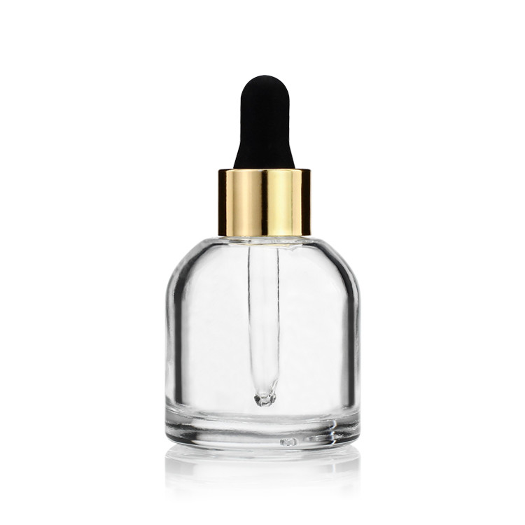 30ml Glass Serum Dropper Bottle Small Clear Hot Stamping