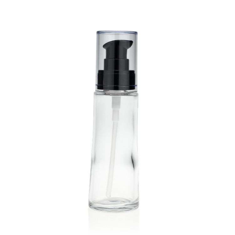 50ml Liquid Foundation Bottle Screen Printing With Clear Cap