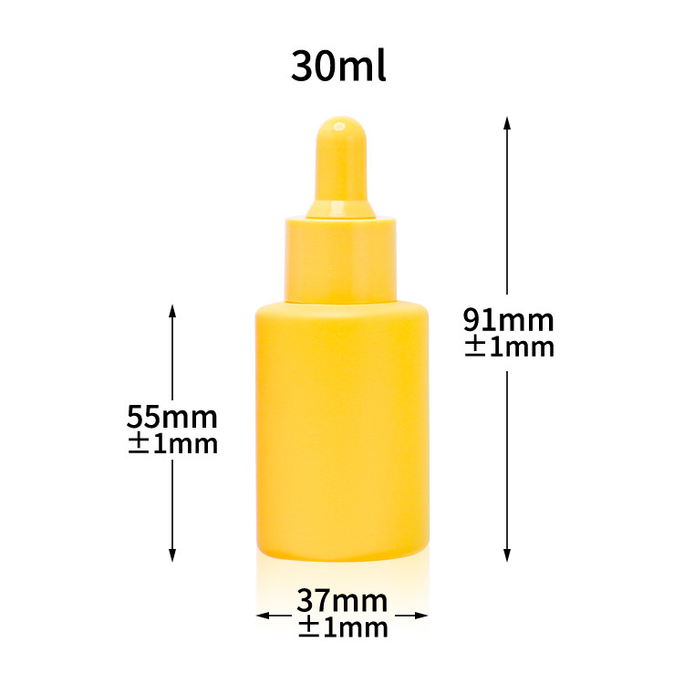 Frosted 30ml Essential Oil Dropper Glass Bottle With Screw Cap