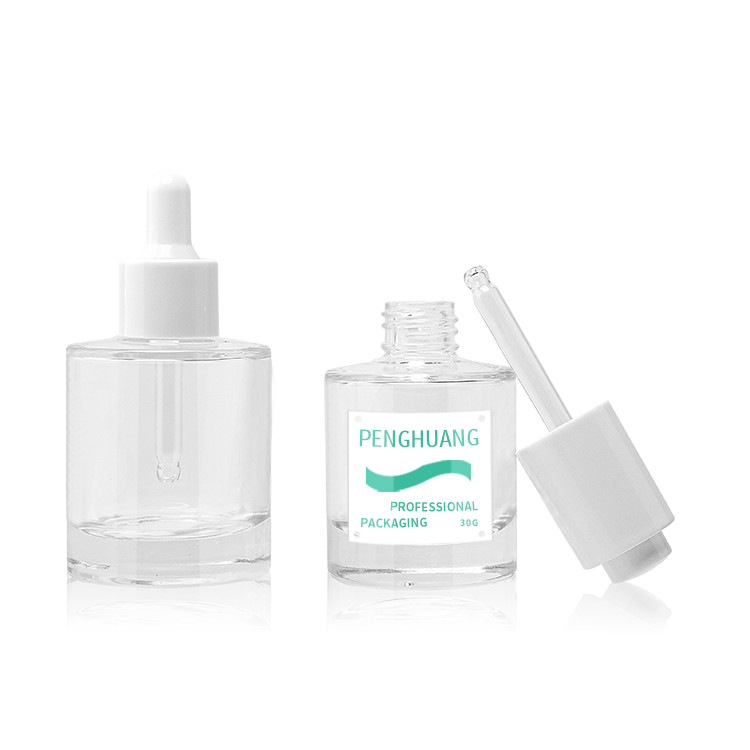 Liquid Essence Face Care 30ml Glass Serum Bottle Screen Printing