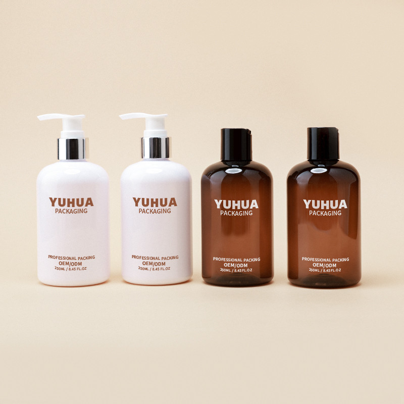 250ml Round Plastic Shampoo Bottle