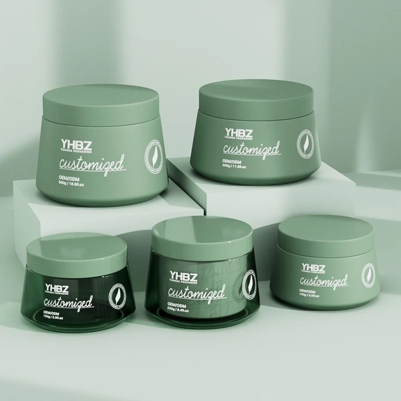 Matte Plastic Cream Jar 150ml 250ml 350ml 500ml Empty Cream Containers