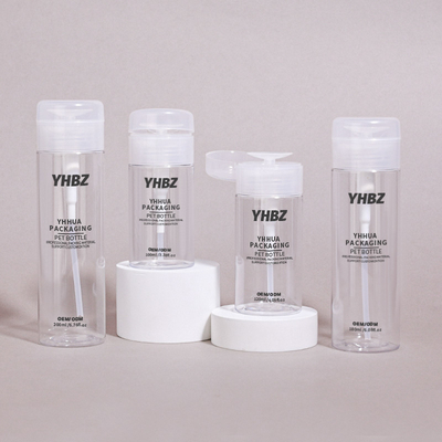 100ml-500ml Customizable Round Plastic Bottles For Liquid Remover And Makeup Toner