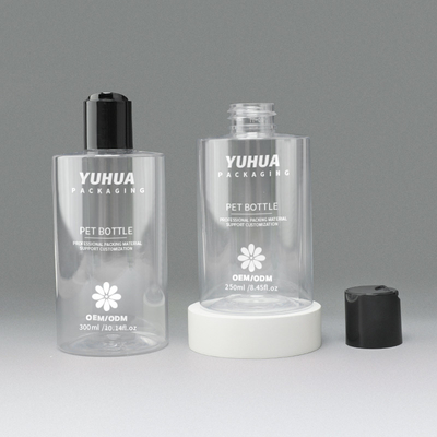 400ml 500ml Clear Plastic Lotion Bottles Plastic Flat Shoulder Shampoo Bottle