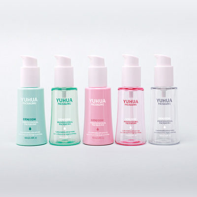 Plastic Facial Body Lotion Pump Bottle 50ml Conical Oil Serum Bottle For Effective Skincare Solutions