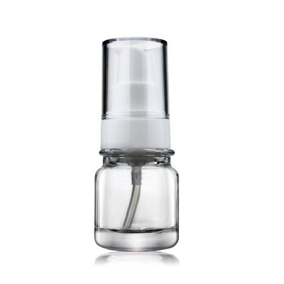 Cosmetic Packaging 30ml Round Clear Serum Lotion Foundation Glass Bottle With Pump