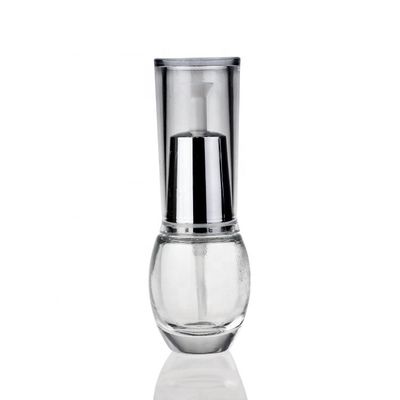 Eco Friendly Silver  Cosmetic Lotion Packaging Glass Bottle Mist Spray Bottle F093