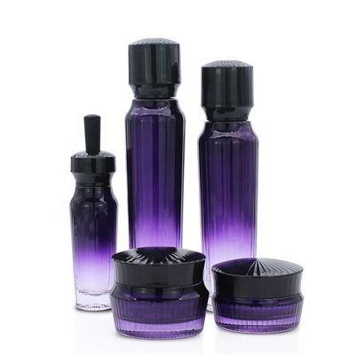 Good price Purple 120ml 100ml 50ml Cosmetic Packaging Set 50g 30g Cosmetic Glass Containers online